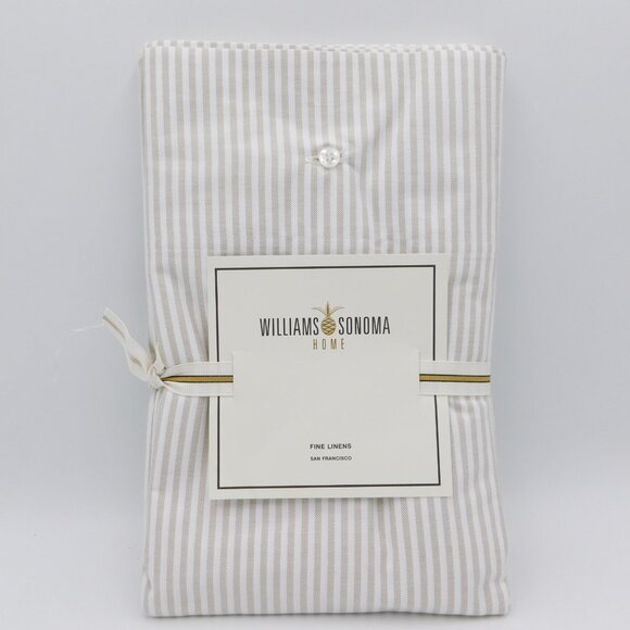 Williams Sonoma Standard Size Wheaton Stripe Organic Pillowcases | 2 Set | NIB - Picture 9 of 9